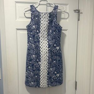 Lilly Pulitzer Navy and White Lace Mini Dress